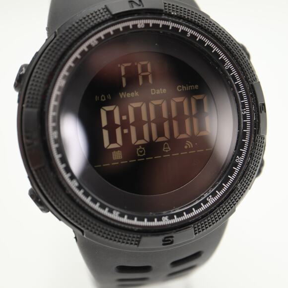 SKMEI Mens Jumbo 50mm Black Digital Sport Watch Alarm Chrono Timer w New Battery - Picture 12 of 14